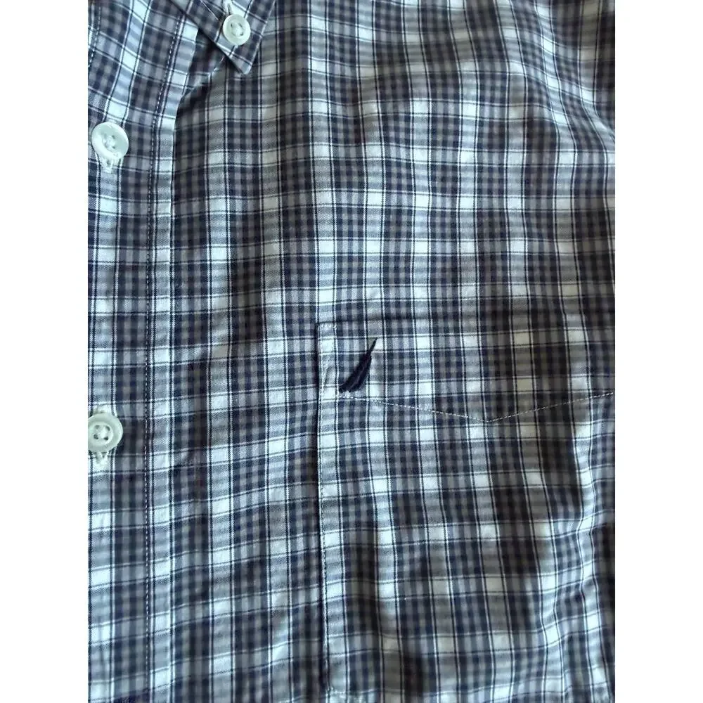 Nautica Plaid Dress Shirt XL - Picture 3 of 6